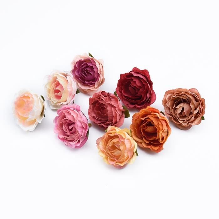 Lot De 10 Bouquets De Roses Artificielles Araignées Avec