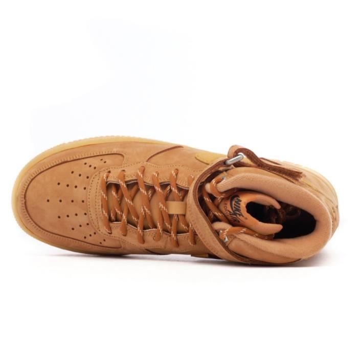 Chaussures Nike Air Force 1 Mid 07 WB DJ9158 200 Brun Cuir Brun Cdiscount Chaussures