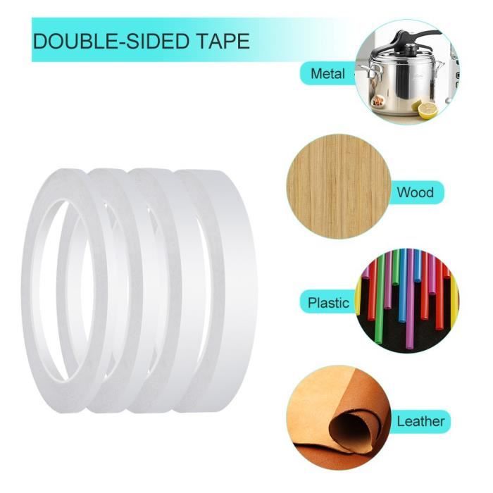 Minelife Lot De 10 Rouleaux De Ruban Adhésif Double Face Pour Couture, Matelassage, Loisirs Créatifs, Photographie, Scrapbooking, Retrait à La Main, Dos En Papier 6,35 Mm