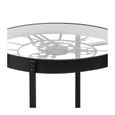 Atmosphera - Table à café avec Pendule mécanique Hauteur 49 cm Noir-3