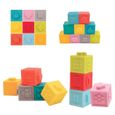 Jeu de construction - LUDI - Cubes sensoriels emboîtables - Bébé - Multicolore - 9 pièces-3