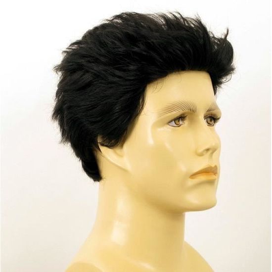 perruque homme noir