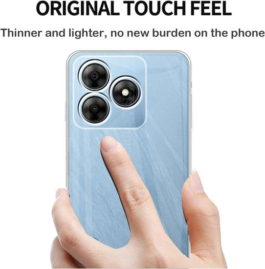Coque + 2 Protections écran Pour OSCAL C80 - Étui Silicone TPU Transparent + Verre Trempé 9H Anti-rayures