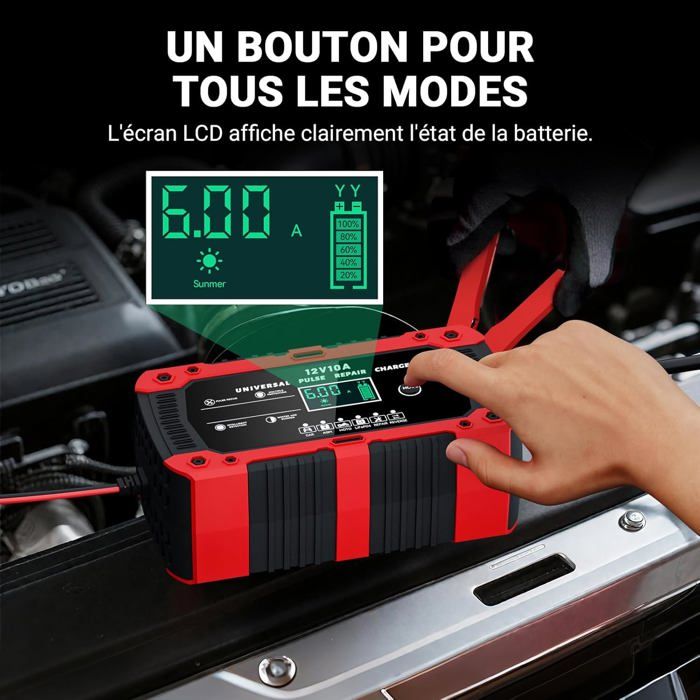 Chargeur 12V 1A Pour Voiture électrique Enfant – Avec Voyant LED Et Protection Intégrée
