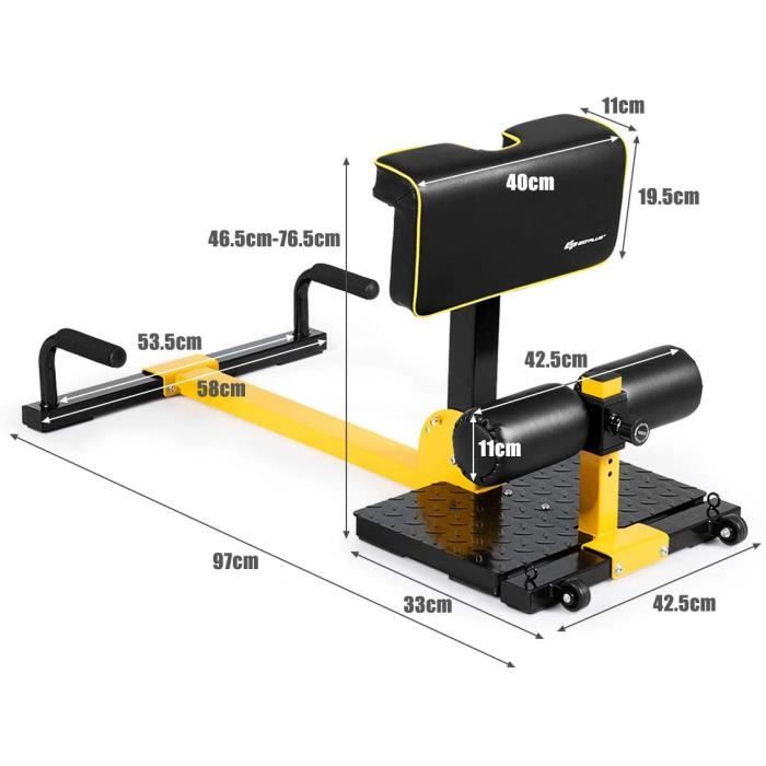 Machine à Squats SogesPower Réglable - Entraîneur Fessiers Et Jambes Avec Écran LCD