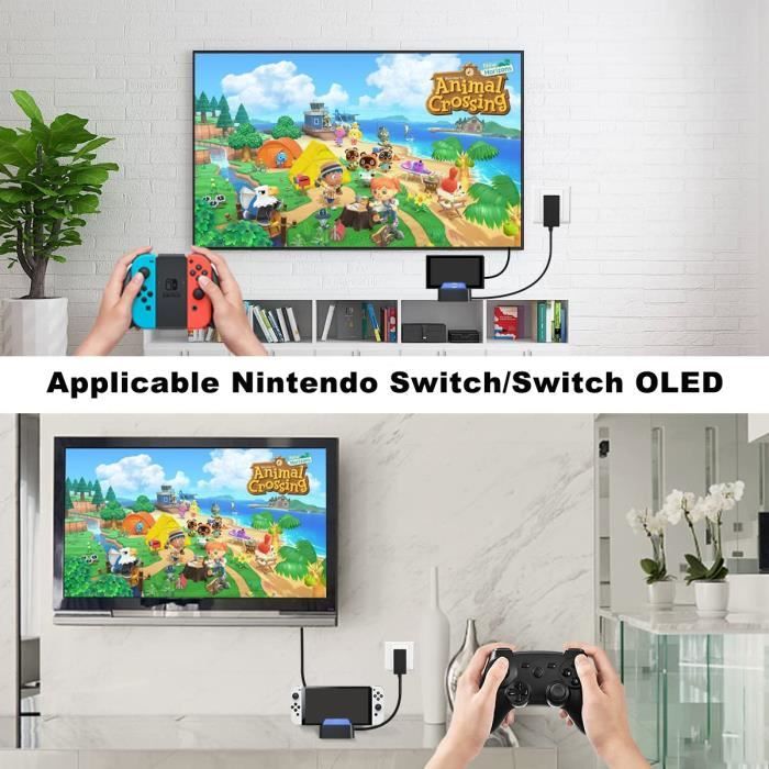 Jeux vidéo,Station d'accueil TV Nintendo Switch,support de charge  Portable,adaptateur HDMI 4K,avec Port USB - Type First generation -  Cdiscount