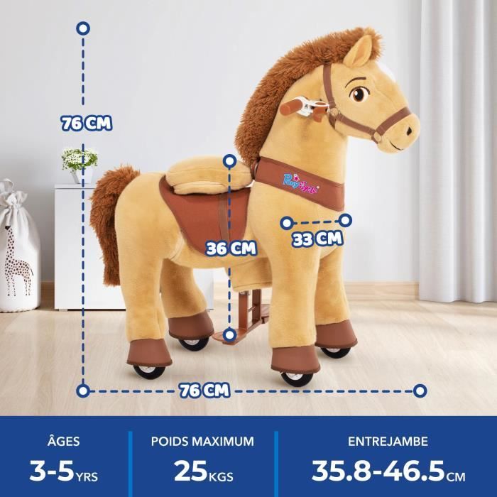 Porteur roulette PONYCYCLE Mod le E Peluche Taille 3
