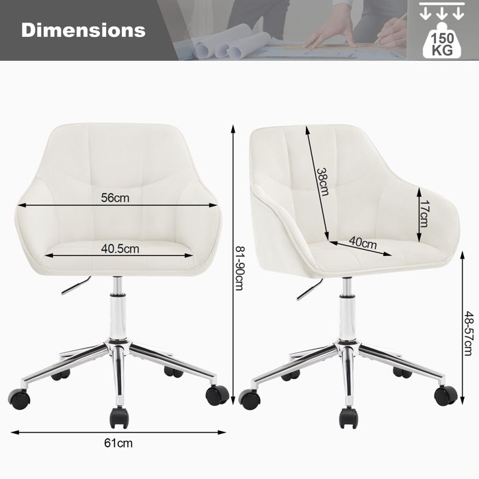 WOLTU Tabouret de bureau à roulettes, Chaise de bureau, Tabouret de WOLTU Tabouret de bureau à roulettes, Chaise de bureau, Tabouret de