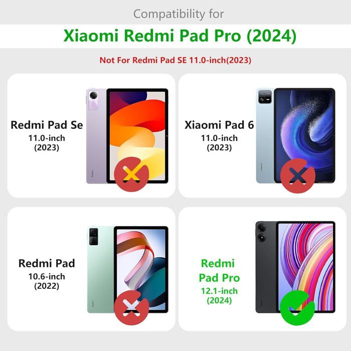 Apple-Hülle Kompatibel Mit Xiaomi Redmi Pad Pro 12.1 Zoll 2024 POCO Pad Tablet