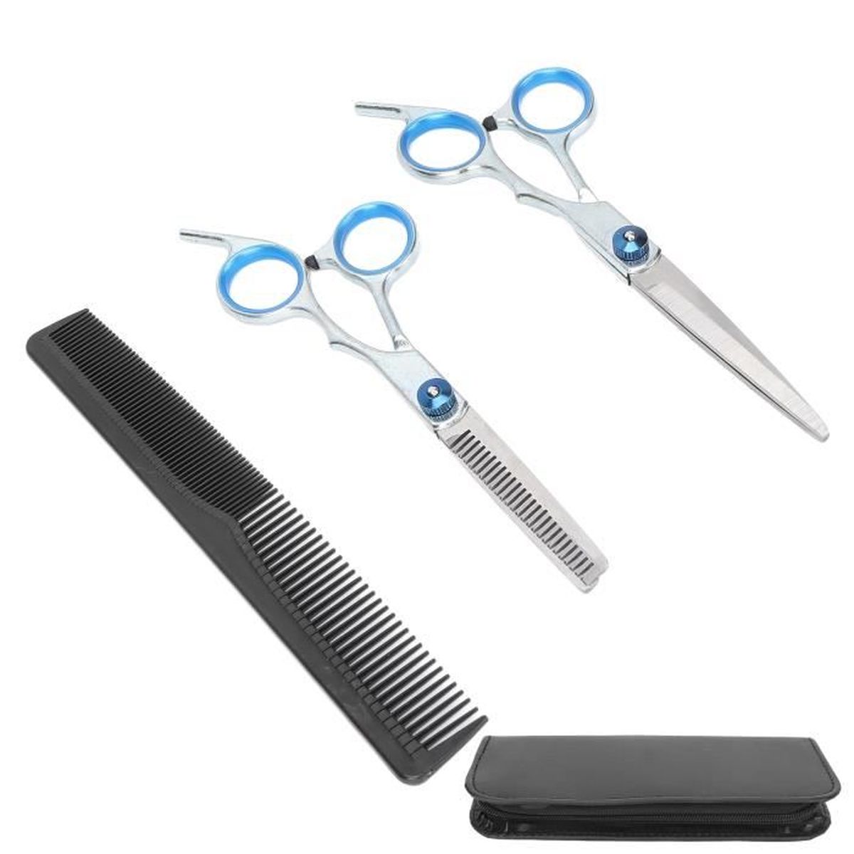 Ensemble de ciseaux de coupe de cheveux Ciseaux à effiler Peigne Kit de ciseaux de coiffure de