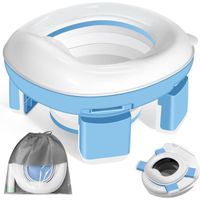 Siège Toilette Pliable Pot Bebe, 3-In-1 Reducteur Wc Enfant, Réducteurs de Toilettes Pot Trainer, Portable Siege Pots Enfant