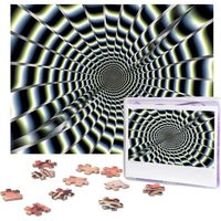 Puzzle en forme de spirale illusion d'optique GIF de 1000 pièces - Marque - Modèle - Bois - Adulte