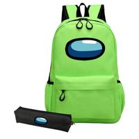 vert - Cute Candy Color Large Capacity Backpack Waterproof Canvas Schoolbag Women Men Children Teens Laptop T