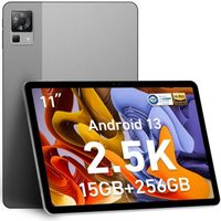 Tablette Tactile - DOOGEE T30 Pro - 11 pouces Écran - 2,5K - 4G WIFI - 15 Go RAM 256 Go ROM - Android - 8 Core - Ordinateur - Gris