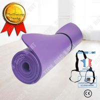 Tapis de yoga antidérapant insipide épaissi 185*80cm - TECH DISCOUNT - Fitness - Pieds nus - Violet