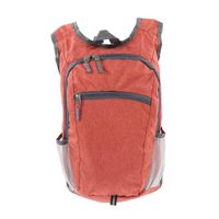 VGEBY Sac pliable Sac de en tissu Oxford grande capacité léger bande réfléchissante sac à dos de randonnée sport dos Gris Rouge