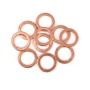 X AUTOHAUX 5pcs Copper Washer Flat Sealing Gasket Ring Spacer for Car 22 x 27 x 1.5mm 