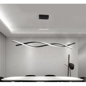 LUSTRE ET SUSPENSION Lustre - suspension LED Spirale Noir dimming avec 