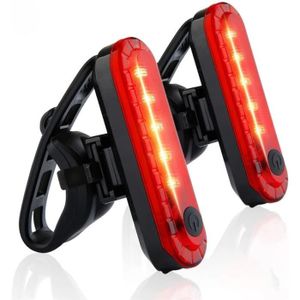 ECLAIRAGE POUR VÉLO Feux arrière LED pour vélo de montagne - rechargeable par USB - étanche - 4 modes d'éclairage