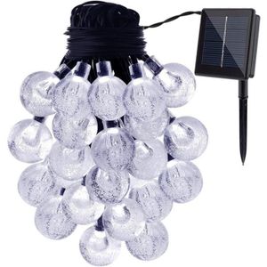 GUIRLANDE D'EXTÉRIEUR Guirlande Lumineuse d'Extérieur - Led Lampes Solaires - 20m - 30 Ampoules - Blanc - Contemporain - Design