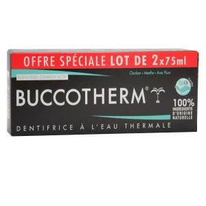 DENTIFRICE Buccotherm Dentifrice Blancheur Charbon Lot de 2 x