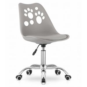 CHAISE DE BUREAU Chaise pivotante PRINT - gris - Réglage de la hauteur - Largeur de la chaise - Produit à monter soi-même