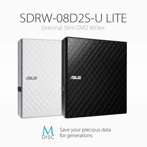 LECTEUR - GRAVEUR EXT. Graveur DVD externe - Asus SDRW-08D2S-U Lite - USB