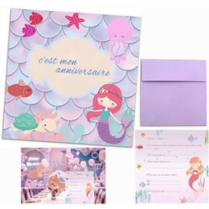 10 Invitations en Français Fête Carte invitation anniversaire fille Licorne  Cartes d'invitation pour Un Anniversaire de Filles - Cdiscount Beaux-Arts  et Loisirs créatifs