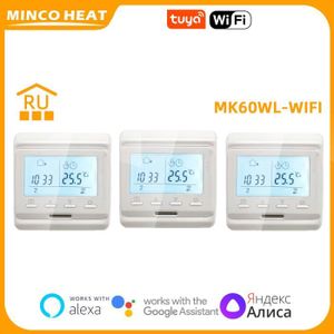PLANCHER CHAUFFANT Mk60wl-wifi x3 - Thermostat intelligent pour maison connectée Tuya,chauffage au sol-eau-chaudière à gaz, régu