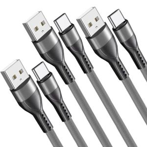 CÂBLE TÉLÉPHONE 3x Câble USB-C 3A Nylon Charge Rapide pour Samsung