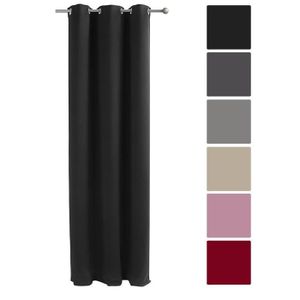 Tringle /à rideau obscurcissante Noir Basics 224 /à 305 cm
