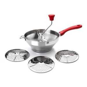 Presse-Purée En Inox MAÎTRE CHEF - 28 Cm - Poignées Antidérapantes - Idéal Pour Pommes De Terre Et Légumes