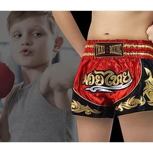 Short de Boxe Thai Enfant Noir Rouge Thaiboxing, tarifs abordables en  direct de Thailande