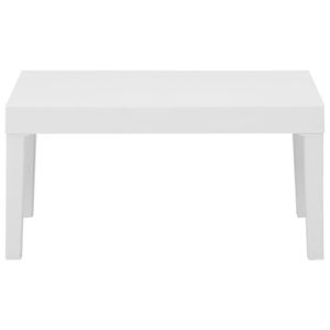 Ensemble table et chaise de jardin ABB Salon de jardin 4 pcs avec coussins Plastique Blanc - Qqmora - BSD59415