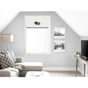 Soleil d/'ocre Rideau à Oeillets Pur Coton 135x250 cm Love Gris