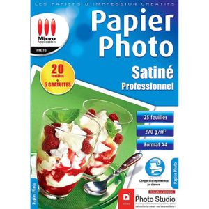 PAPIER PHOTO Papier Photo Satinée - SSS - 25 Feuilles A4 270 g-