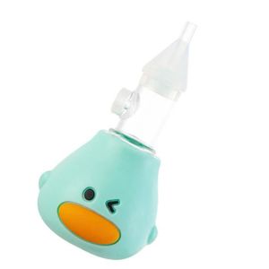 MOUCHE-BÉBÉ VINGVO aspirateur nasal pour bébé Aspirateur Nasal manuel pour bébé, en Silicone souple PP, empêche le puericulture Cyan clair