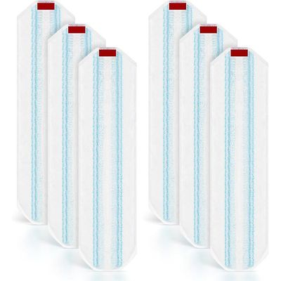 Lot De 6 Recharges Microfibre Pour Balai Vileda/O-Cedar H2Pro – Lavables, Haute Absorption