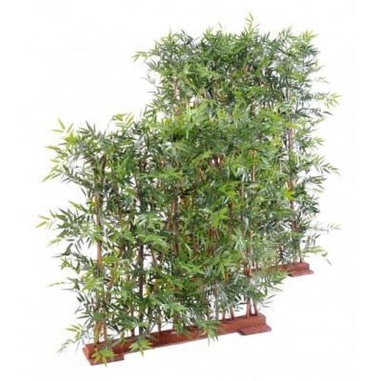 Haie artificielle Bambou Japanese Plastique UV feuillage dense -intérieur  extérieur - H.190cm vert - Cdiscount Jardin