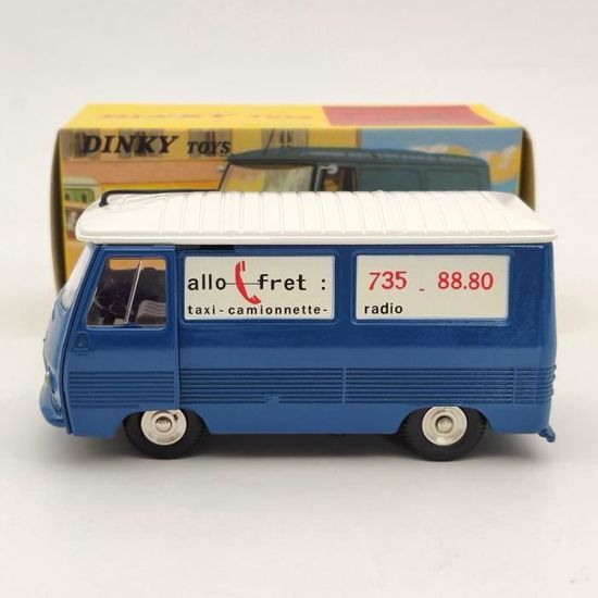 Atlas 1:43 Dinky 570A Peugeot J7 Furgone Arancione - Modellino Auto Diecast