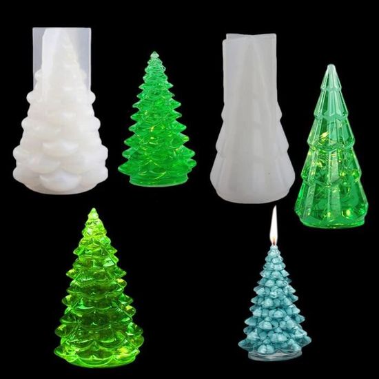 Moules En Silicone Pour Résine époxy Noël - Sapin, étoile, Flocon - DIY Décorations Et Pendentifs - 2