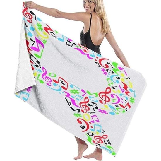 Serviette de Plage en Microfibre Anti Sable 150x75cm, ATailorBird Super