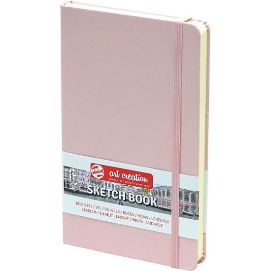 Carnet De Croquis A4 Kangaro - 80 Feuilles 100g, Couverture Rigide Rose Pastel - Papier Sans Acide