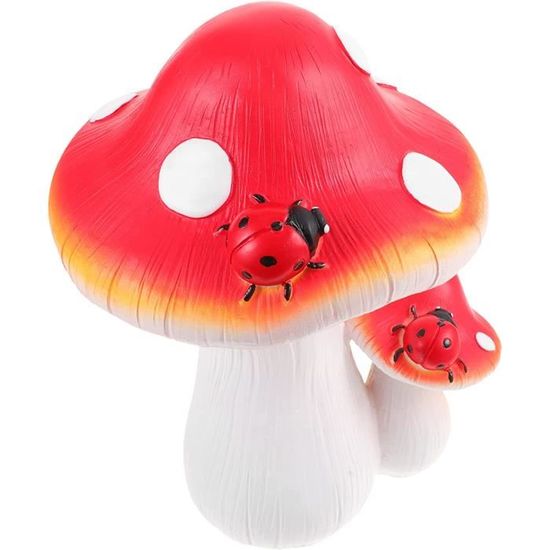 Déco Jardin : Statuette Champignon Avec Fée En Résine - Créative, Taille 8x4.5x3 Cm - Pour Extérieur/intérieur