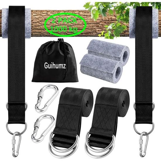 Kit de sangles de balançoire d'arbre de 1,5 m, robustes avec deux mousquetons en acier inoxydable, adaptées pour pneus, porche, extérieur et balançoire pour bébé (rose