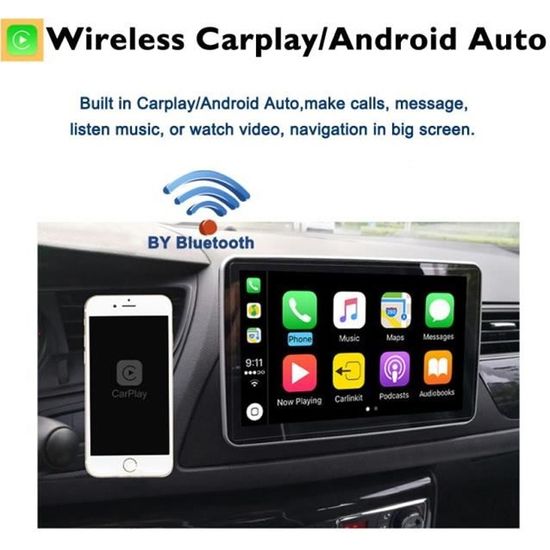 Lecteur dvd de voiture sans fil Carplay Android AUTO, non vendu séparément, prend en charge les téléphones I