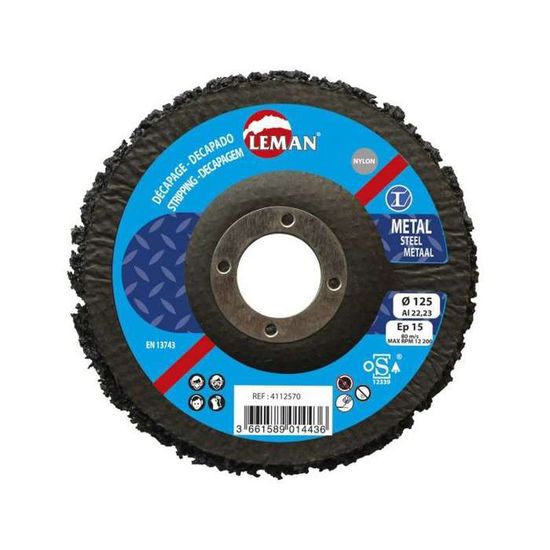 Disque De Décapage Agressif 125 Mm Bleu - Lot De 2 - Pour Meuleuse - Marque Rosver