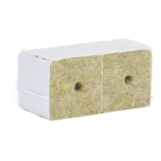 Blocs Laine De Roche Cultilène HR 35/35 - 75x75x65mm - Pour Propagation Et Culture Hydroponique