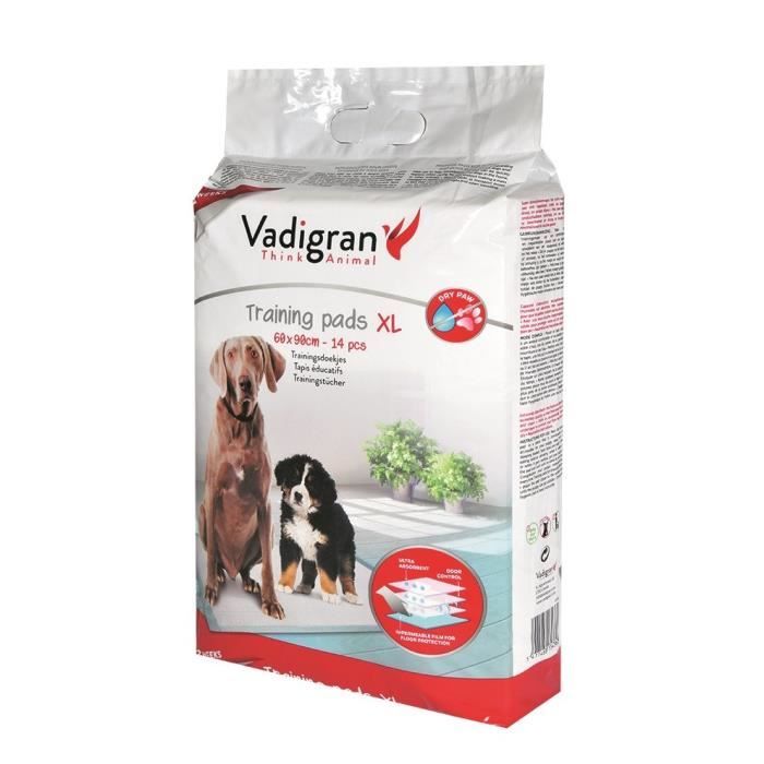 VADIGRAN Tapis éducateurs - 60 x 90 cm - 14 pièces - Pour chiens