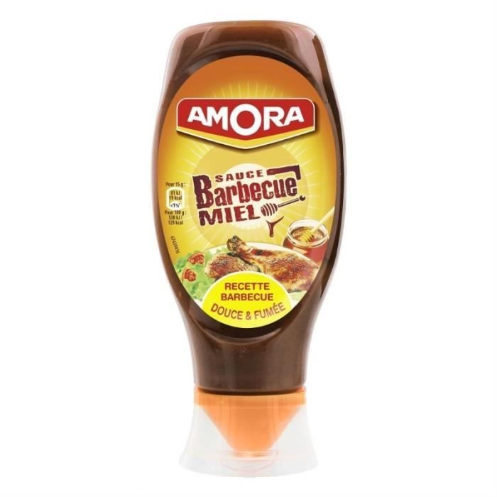 Amora Sauce Barbecue Miel Douce & Fumée 485g (lot de 5)